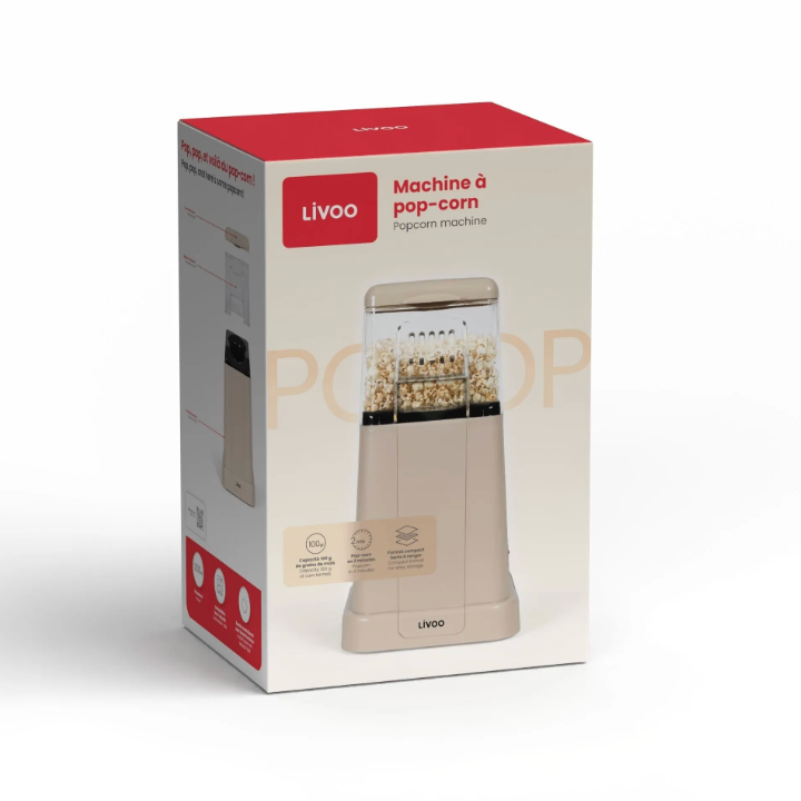 Machine à popcorn 1200 W – Capacité 100 g